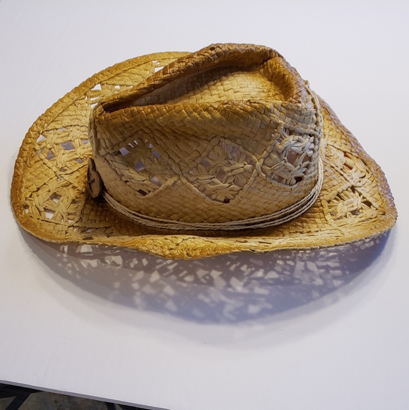 Youth Girls Straw Cowboy Hat - Picture 2 of 3